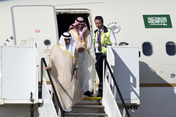 Ibrahim Abdulaziz Al-Assaf, State Minister of Saudi Arabia, arrives at the Hamburg Airport.