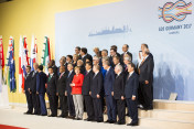 Group photo of the G20 heads of state and government and their guests. 