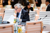 Jean-Claude Juncker, President of the European Commission, at the beginning of the third working session on the Africa Partnership, migration and health.