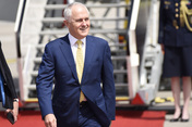 Der australische Premierminister Malcolm Turnbull bei der Ankunft am Hamburger Flughafen.