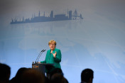 Bundeskanzlerin Angela Merkel bei der Abschlusspressekonferenz im Rahmen des G20-Gipfels.