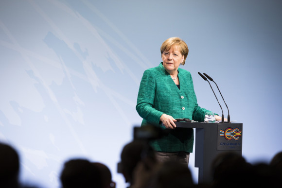 Bundeskanzlerin Angela Merkel bei der Abschlusspressekonferenz des G20-Gipfels.