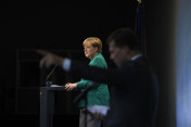 Bundeskanzlerin Angela Merkel bei der Abschlusspressekonferenz des G20-Gipfels.