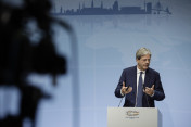 Paolo Gentiloni, Ministerpräsident Italiens, gibt eine Pressekonferenz nach dem G20-Gipfel.