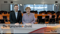 Bundeskanzlerin Merkel im Gespräch mit dem Interviewpartner