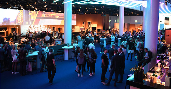 Visitors at the Media Opening Evening before the G20 summit in Hamburg.