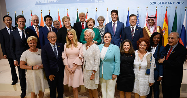Group photo at the Women's Entrepreneurship Facility Event during the G20 summit