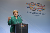 Federal Chancellor Angela Merkel during the G20 summit’s closing press conference.