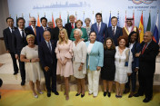 Group photo of those taking part in the launch event for the Women's Entrepreneurship Facility.