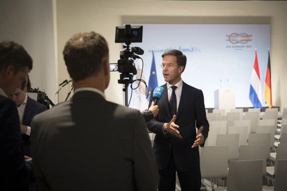 Mark Rutte, Prime Minister of the Netherlands, gives an interview following the G20 summit.