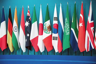 G20 summit flags
